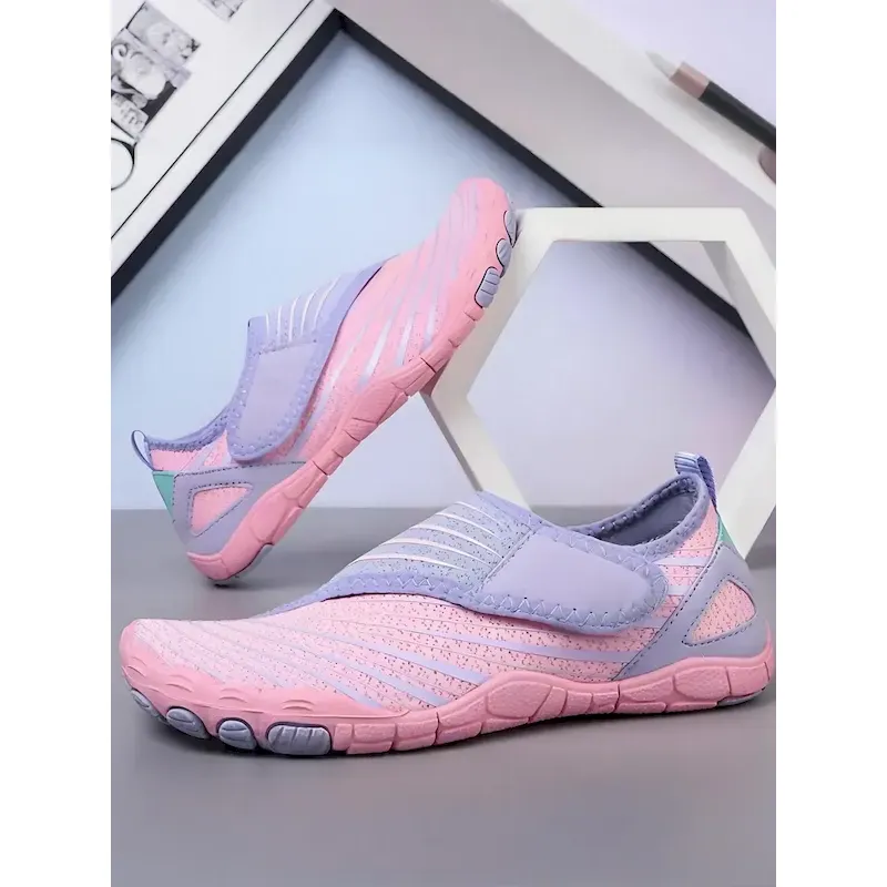 uoisqp1744363025227.webp Breathable Water Shoes for Women – Stylish Velcro Mesh Barefoot Aqua Shoes for Beach, Kayaking, Swimming & Travel, Quick-Drying Lightweight Swim Footwear - Image 1
